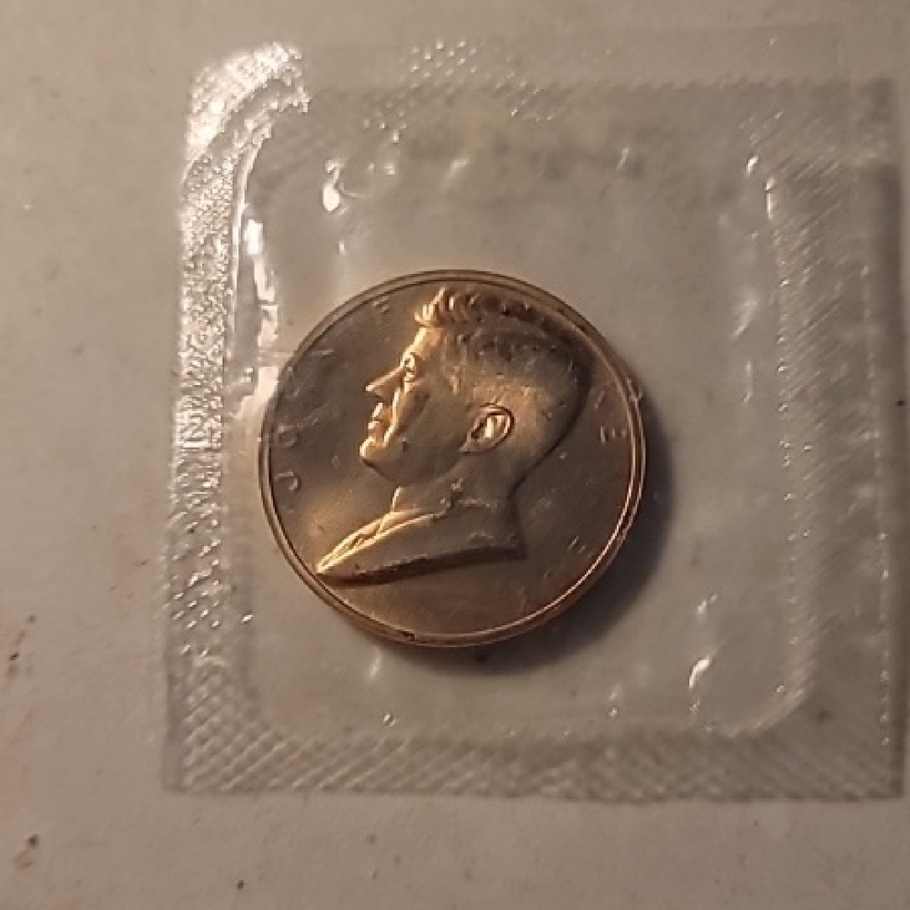 Gold-Toned John F. KENNEDY Coin in Protective Sleeve